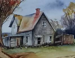 Zrcadlení;30x45;akvarel