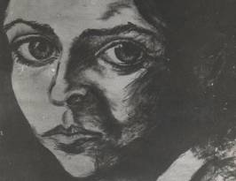 The girl with Big Eyes; Charcoal on paper (1987)