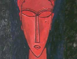The Red bust; 82x44; Oilpaint on cardboard