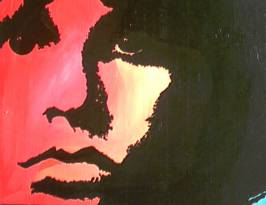 Jim Morrison; 45x45; Olej na lepence