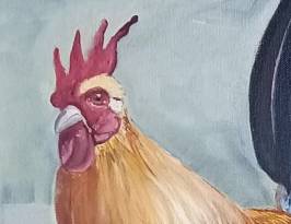 Kohoutek;30x45;Olej na plátně